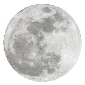 Full moon isolated over white background